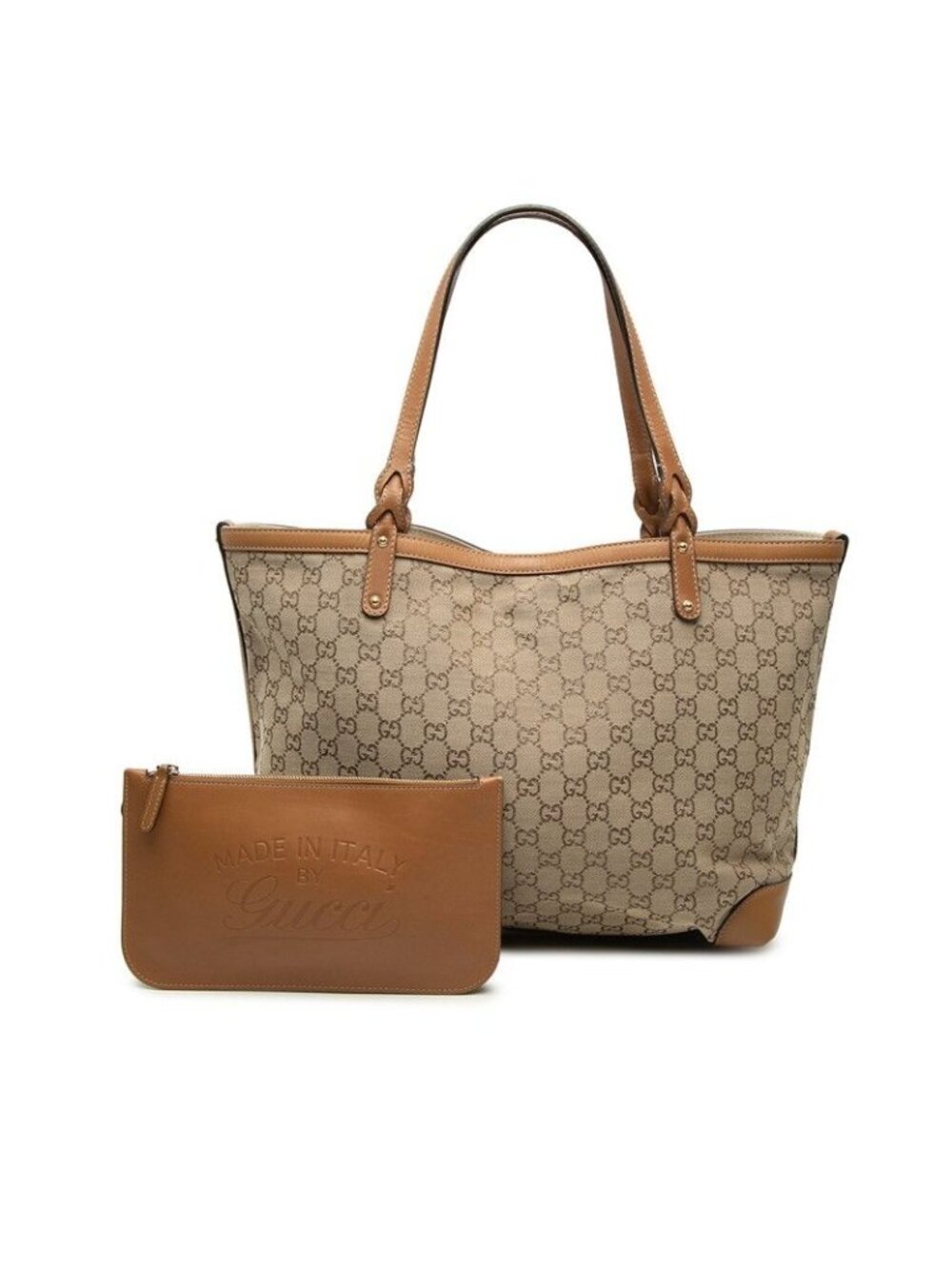 Gucci GG Canvas Tote Shoulder Bag Beige Brown - Picture 7 of 7